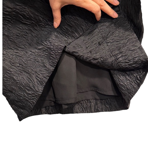 GANNI Jacquard Organza Black Mini Babydoll Dress SZ 34(2) Fairy Grunge Ethereal - Picture 4 of 10